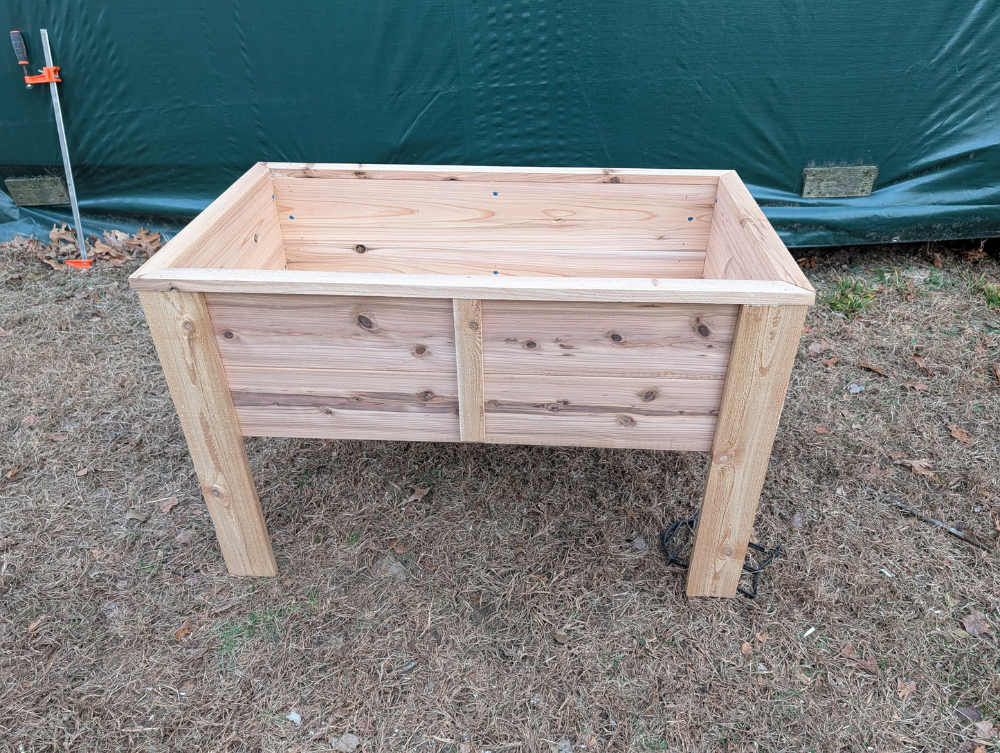 cedar raised flower bed