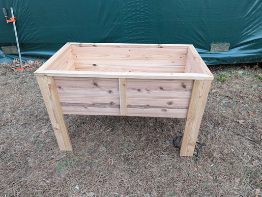 cedar raised flower bed