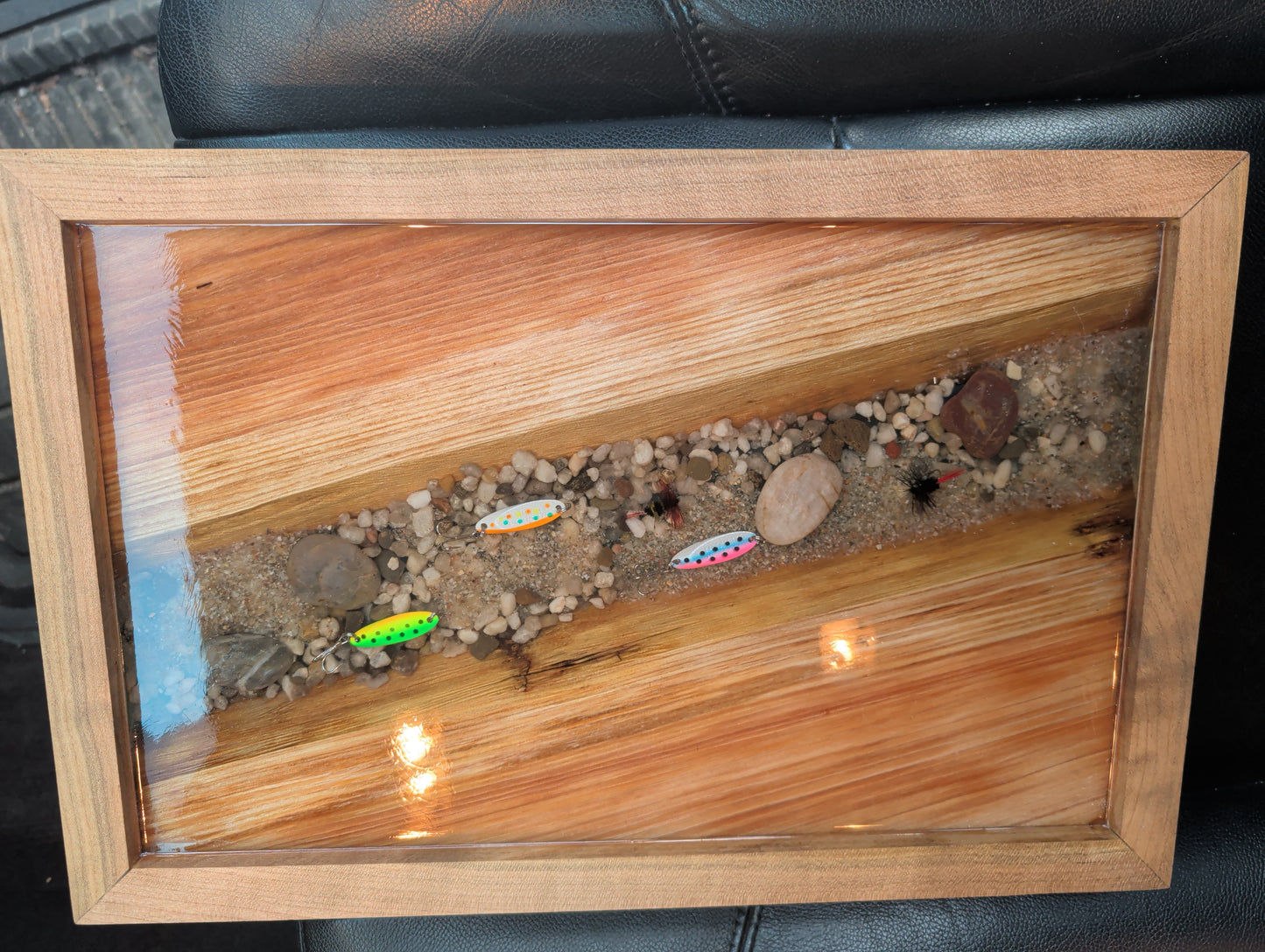 epoxy river wall art
